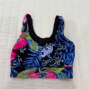 Lilly Pulitzer Luxletic San Remo Sports Bra Earned Stripes Onyx Size Medium